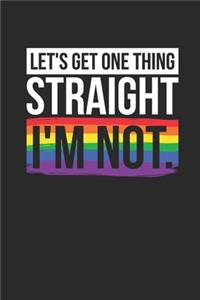 Let's Get One Thing Straight, I'm Not