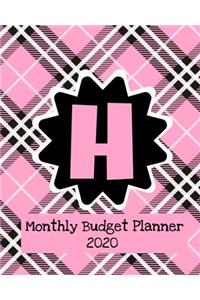 Monthly Budget Planner 2020