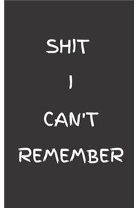 Shit I Can't Remember