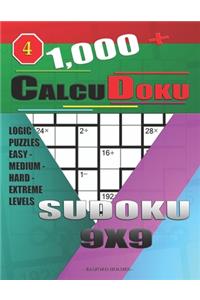 1,000 + Calcudoku sudoku 9x9