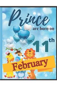Prince Are Born On 11th February Notebook Journal