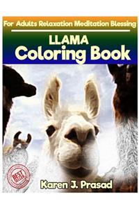 LLAMA Coloring book for Adults Relaxation Meditation Blessing