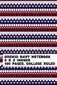Orchid Navy Notebook