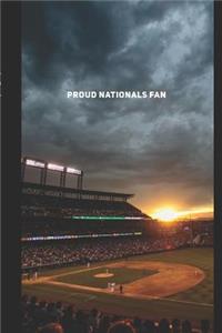 Proud Nationals Fan: A Sports Themed Unofficial Mlb Notebook Journal for Your Everyday Needs