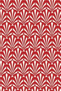 2019 Daily Planner Art Deco Pattern Design White Red 384 Pages