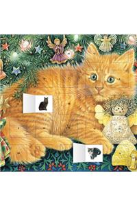 Ivory Cats Hark the Herald Angels Sing Advent Calendar (with Stickers)