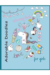 Adorable Doodles Coloring Book for Girls