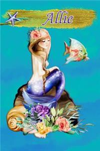 Heavenly Mermaid Allie: Wide Ruled Composition Book Diary Lined Journal