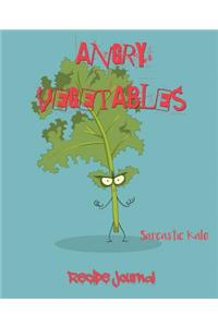 Angry Vegtables Recipie Journal Sarcastic Kale