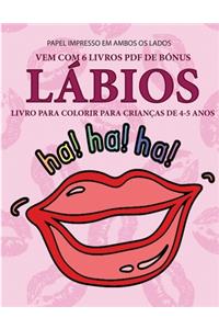 Livro para colorir para crianças de 4-5 anos (Lábios)
