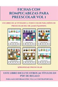 Aprendizaje preescolar (Fichas con rompecabezas para preescolar Vol 1)