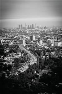 Aerial View of Downtown Los Angeles, California Black and White Journal