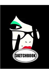 Sketchbook : Face: 120 Pages of 8.5 x 11 Blank Paper for Drawing, Doodling or Sketching (Sketchbooks)