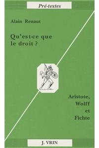 Qu'est-Ce Que Le Droit?