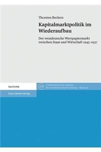 Kapitalmarktpolitik Im Wiederaufbau