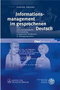 Informationsmanagement Im Gesprochenen Deutsch