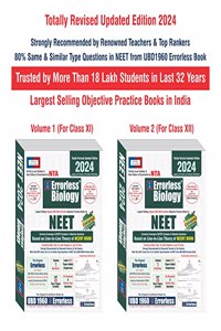 UBD1960 Errorless Biology for NEET as per NTA (Paperback+Free Smart E-book)Revised Coloured Revised According to NEET 2024 Syllabus (2 volumes) by UBD1960 (Original Errorless Self Scorer USS Book with Trademark Certificate)