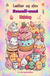 Lækker og sjov Kawaii-mad Malebog Søde kawaii-designs til madelskere