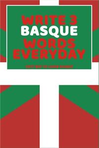 Write 3 Basque Words Everyday
