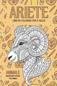 Libri da colorare per il relax - Disegni Anti stress per animali - Animale - Ariete