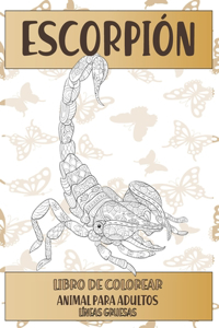 Libro de colorear - Líneas gruesas - Animal para adultos - Escorpión
