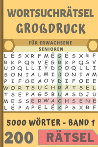 Wortsuchrätsel Großdruck