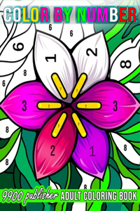 Adult Color By Number Large Print: Bold And Easy Large Print Color by Number Coloring Pages With Flowers, Butterflies, Birds, Landscapes, Animals Designs For Stress Relief