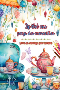 thé au pays des merveilles - Livre de coloriage pour enfants - Illustrations créatives du monde charmant du thé: Collection amusante d'adorables scènes de l'heure du thé pour les enfants