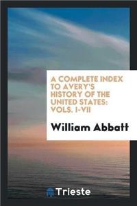 Complete Index to Avery's History of the United States