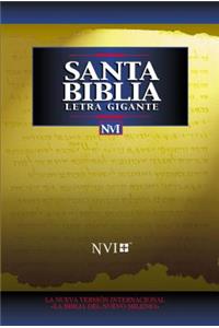 NVI Santa Biblia Letra Gigante Con Indice: Nueva Version Internacional, negra