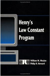 Henry's Law Constant Program