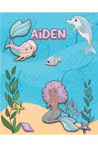 Handwriting Practice 120 Page Mermaid Pals Book Aiden