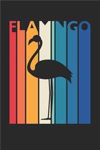 Vintage Flamingo Notebook - Gift for Animal Lover - Colorful Flamingo Diary - Retro Flamingo Journal