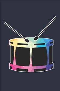 Low Poly Drums Notebook - Gift for Drums Player - Drums Diary - Drums Lesson Journal