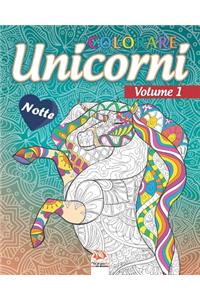 unicorni colorare 1 - Notte