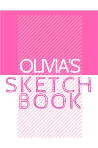 Olivia's Sketchbook: Personalized Crayon Sketchbook with Name: 120 Pages