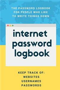 Internet Password Logbook