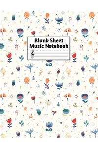 Blank Sheet Music Notebook