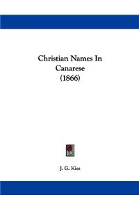 Christian Names In Canarese (1866)