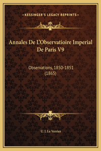 Annales De L'Observatioire Imperial De Paris V9