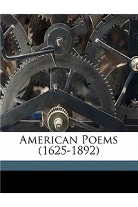 American poems (1625-1892)