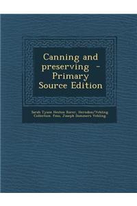 Canning and Preserving