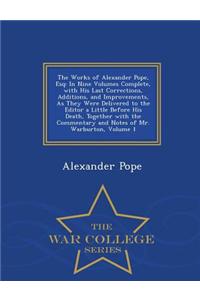 The Works of Alexander Pope, Esq