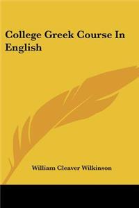 College Greek Course In English