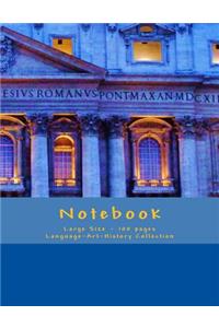 Notebook - Large Size - 100 pages - Language-Art-History Collection