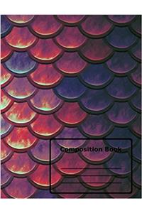 Composition Book Magical Dragon Scales Design College Ruled