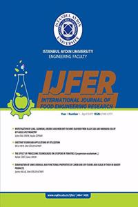Istanbul Aydin University Engineering Faculty International Journal of Food Engineering Research