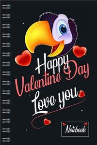 Cute Parrot Valentine's Day Gift for Parrot lovers Notebook journal