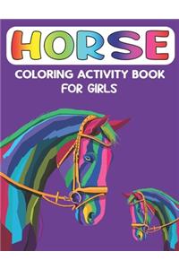 Horse Coloring Activity Book for Girls