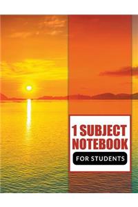 1 Subject Notebook For Students